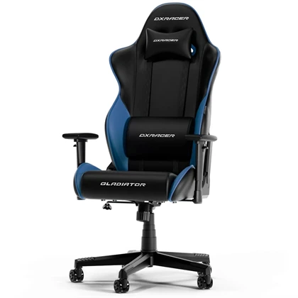 Dxracer Gladiator Gamerstol Pvc Læder Sort Blå