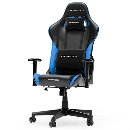 Dxracer Prince Gamerstol Pvc Læder Sort Blå