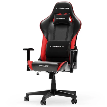 Dxracer Prince Gamerstol Pvc Læder Sort Rød