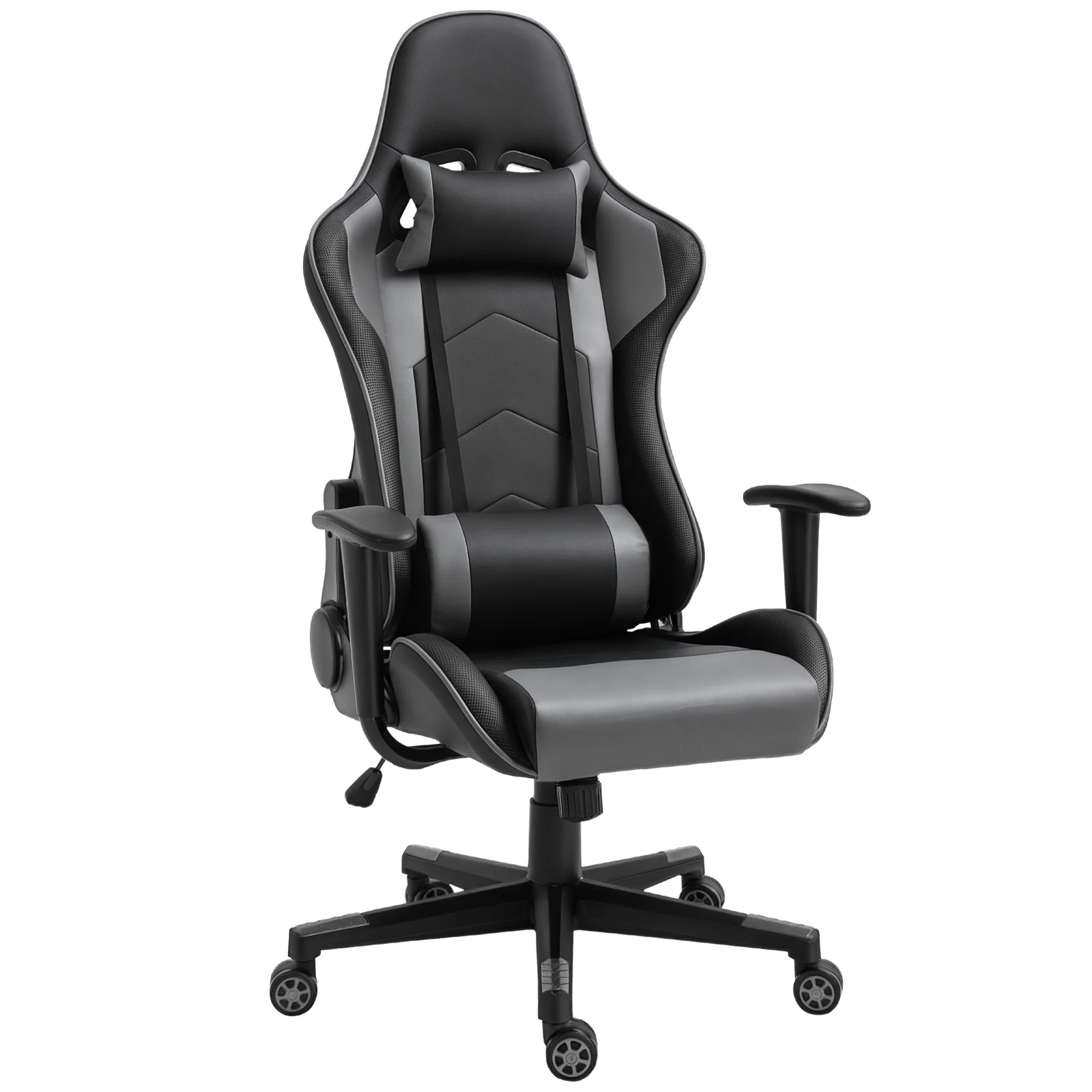Ergonomisk Kontorstol Gamingstol Drejestol Kunstlæder Skum Sort 126 136